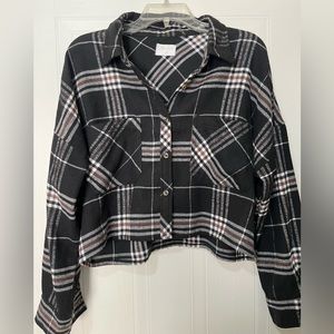 Mild Posh cropped flannel. Size Medium